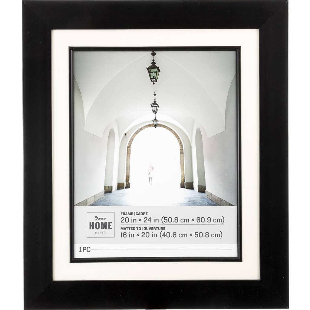 20 x 24 Matted Picture Frame: Black/White, 24.8 x 28.74 inches