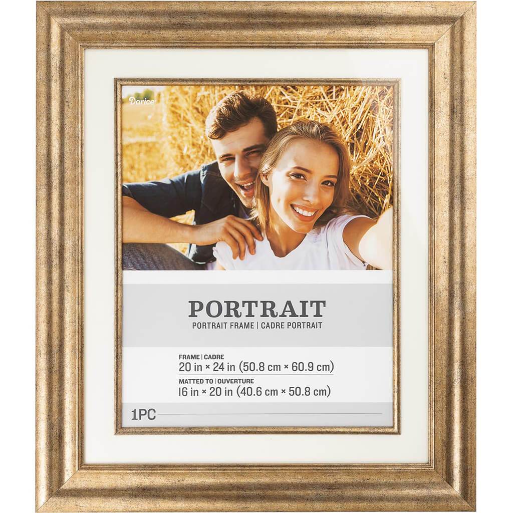 20 x 24 Portrait Frame: Champagne, 24.8 x 28.74 inches