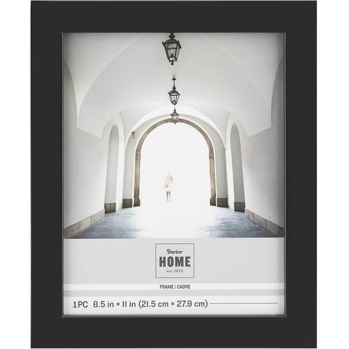 8.5 x 11 Frame: Black, 11 x 13.05 inches