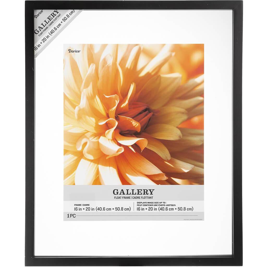 16 x 20 Float Picture Frame: Black, 17 x 21.02 inches