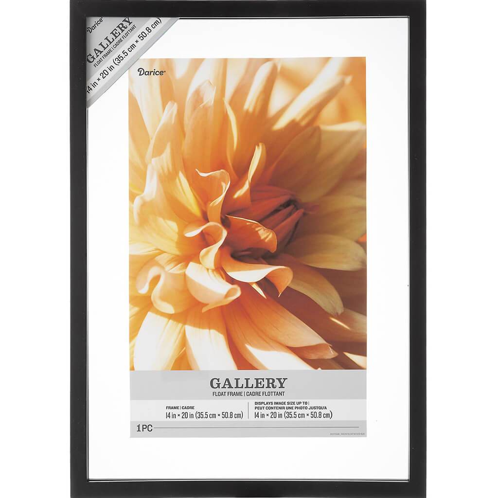 14 x 20 Float Picture Frame: Black, 15 x 21.02 inches