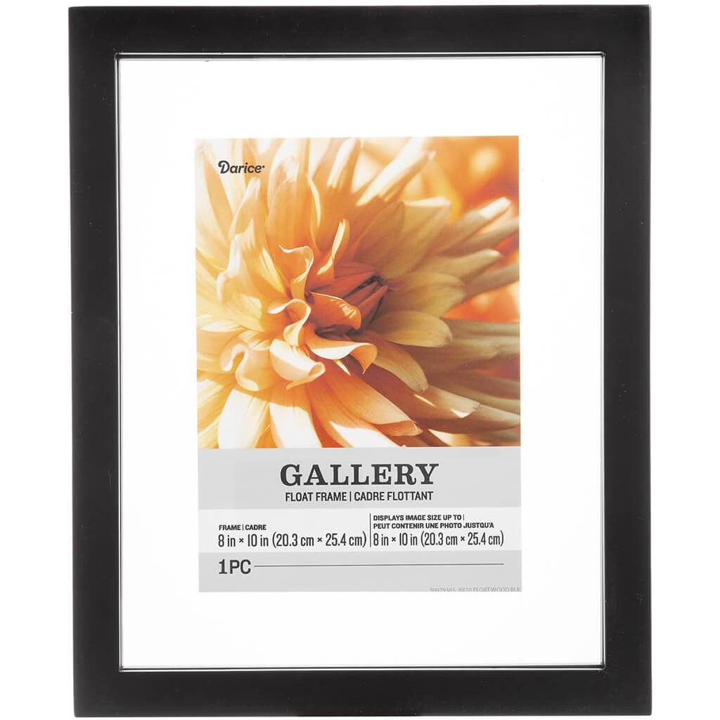 8 x 10 Float Picture Frame: Black, 9 x 11.02 inches