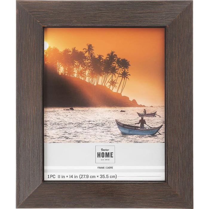 Frame: Wood, Brown/Black, 11 x 14 inches