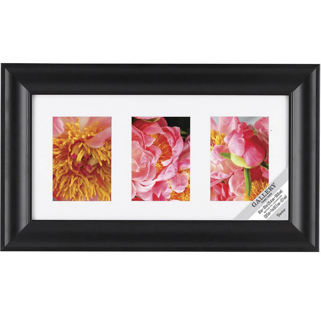 5 x 7 Collage Frame: 3 Photo, White/Black, 14.33 x 24.39 inches