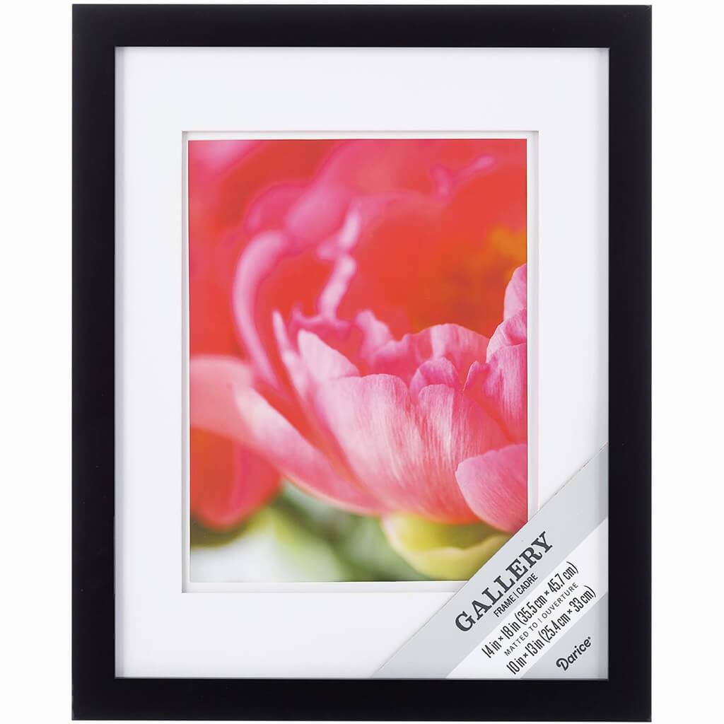 14 x 18 Black Picture Frame: Double Matte, 16.02 x 20 inches