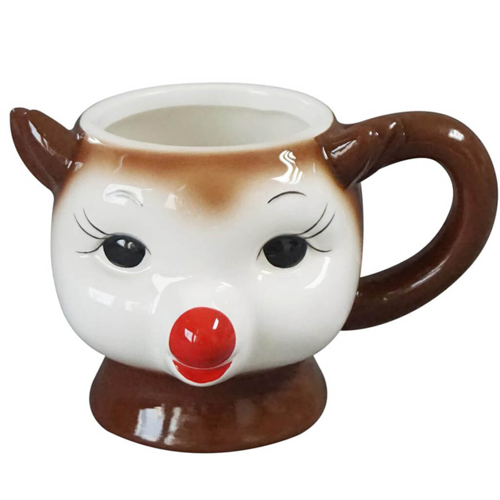 Christmas Ceramic Reindeer Mug 6 x 3.74in