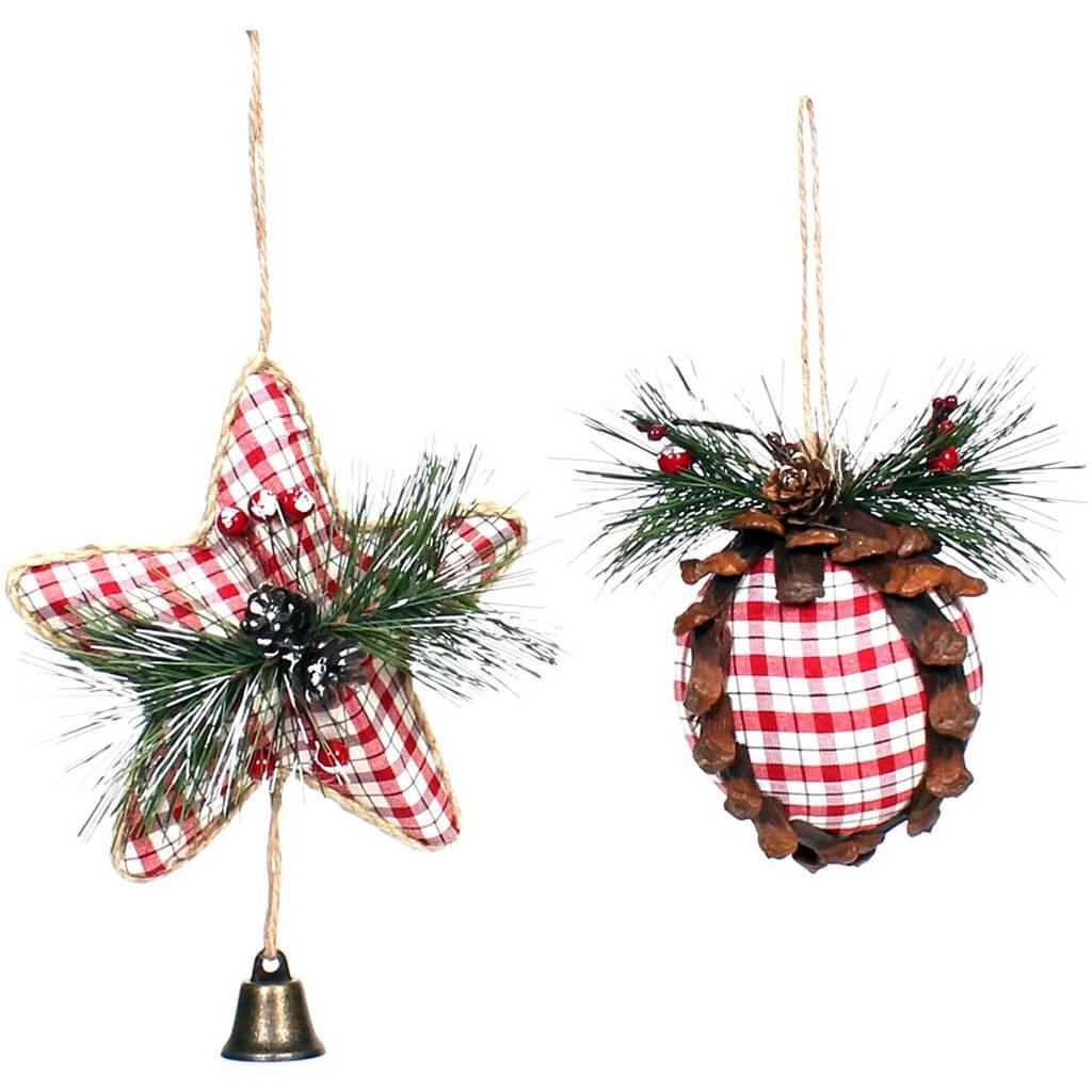 Pinecone Ornament 3 Assorted Styles