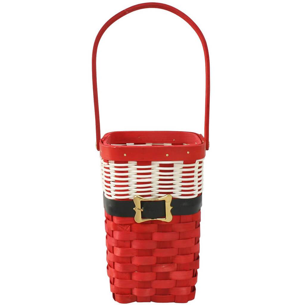 Santa Basket Wine Bottle Holder 5 x 7.5in