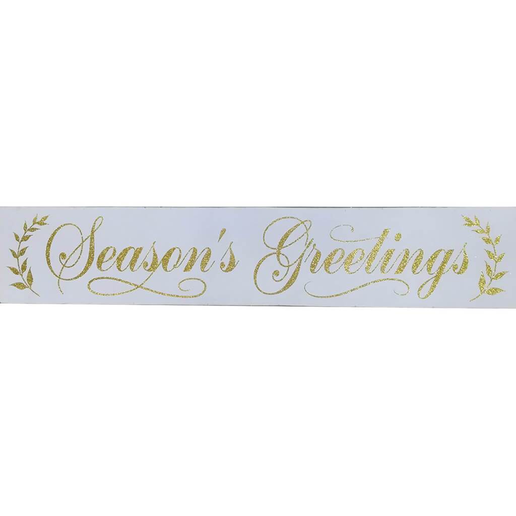 Seasons Greetings Sign Glitter 28 x 5.12in