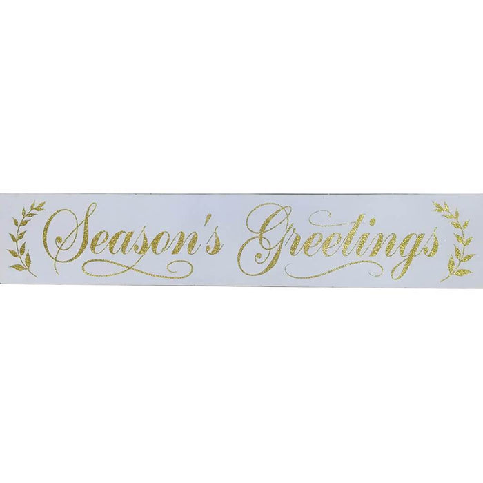 Seasons Greetings Sign Glitter 28 x 5.12in