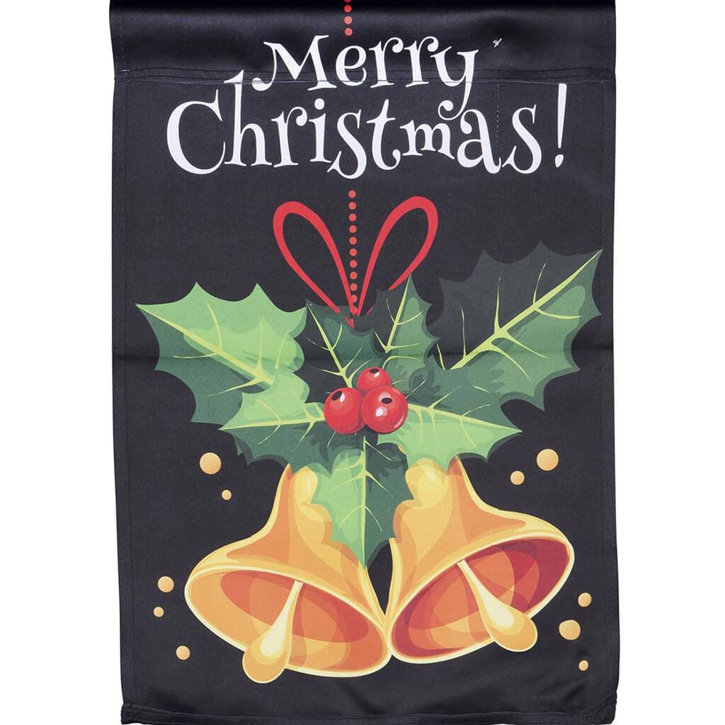 Merry Christmas Garden Flag Bell 12 x 18in