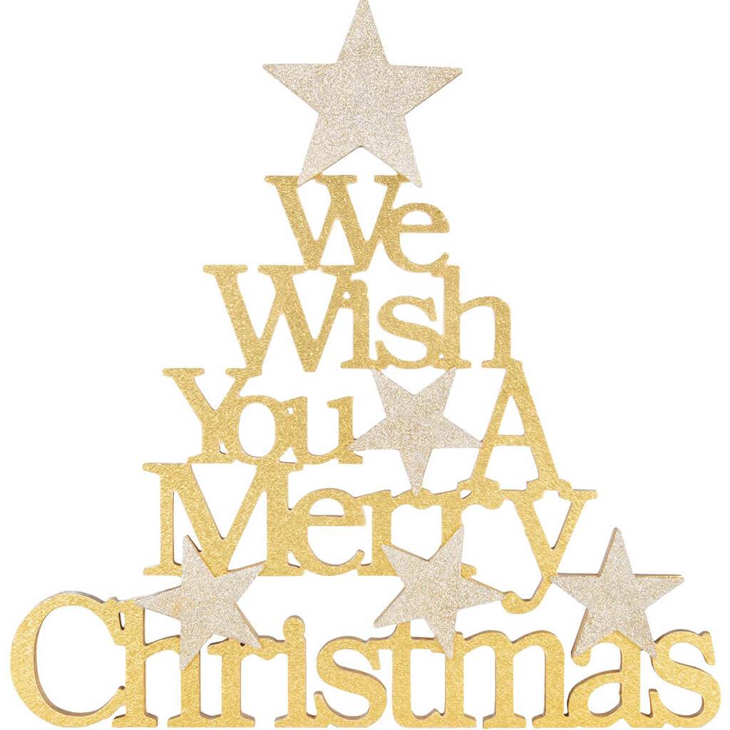 We Wish You a Merry Christmas Sign 23 x 23.5in