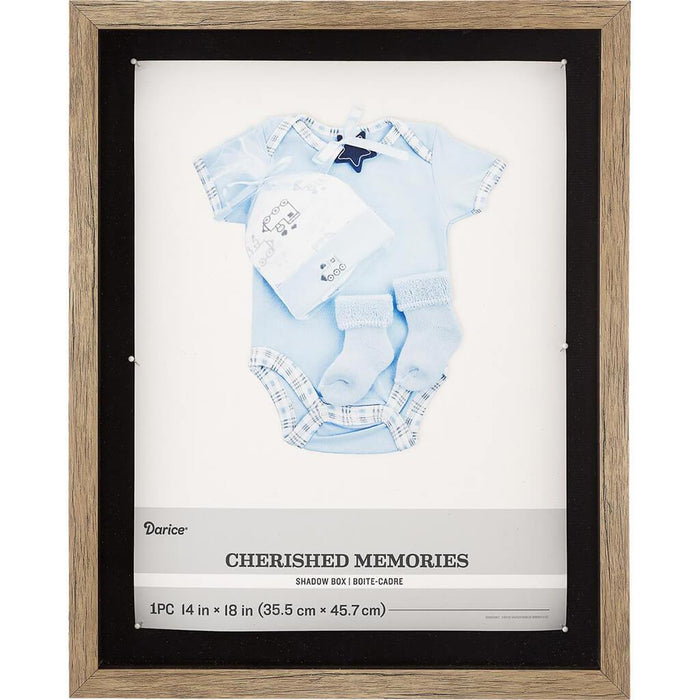 14 x 18 Shadowbox Frame: Barnwood, 15 x 19.13 inches