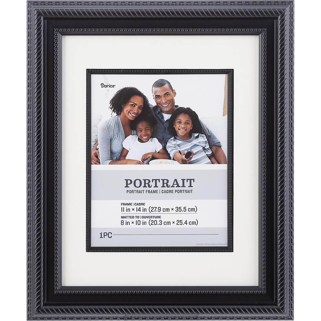 11 x 14 Portrait Picture Frame: Black, 13.8 x 16.8 inches