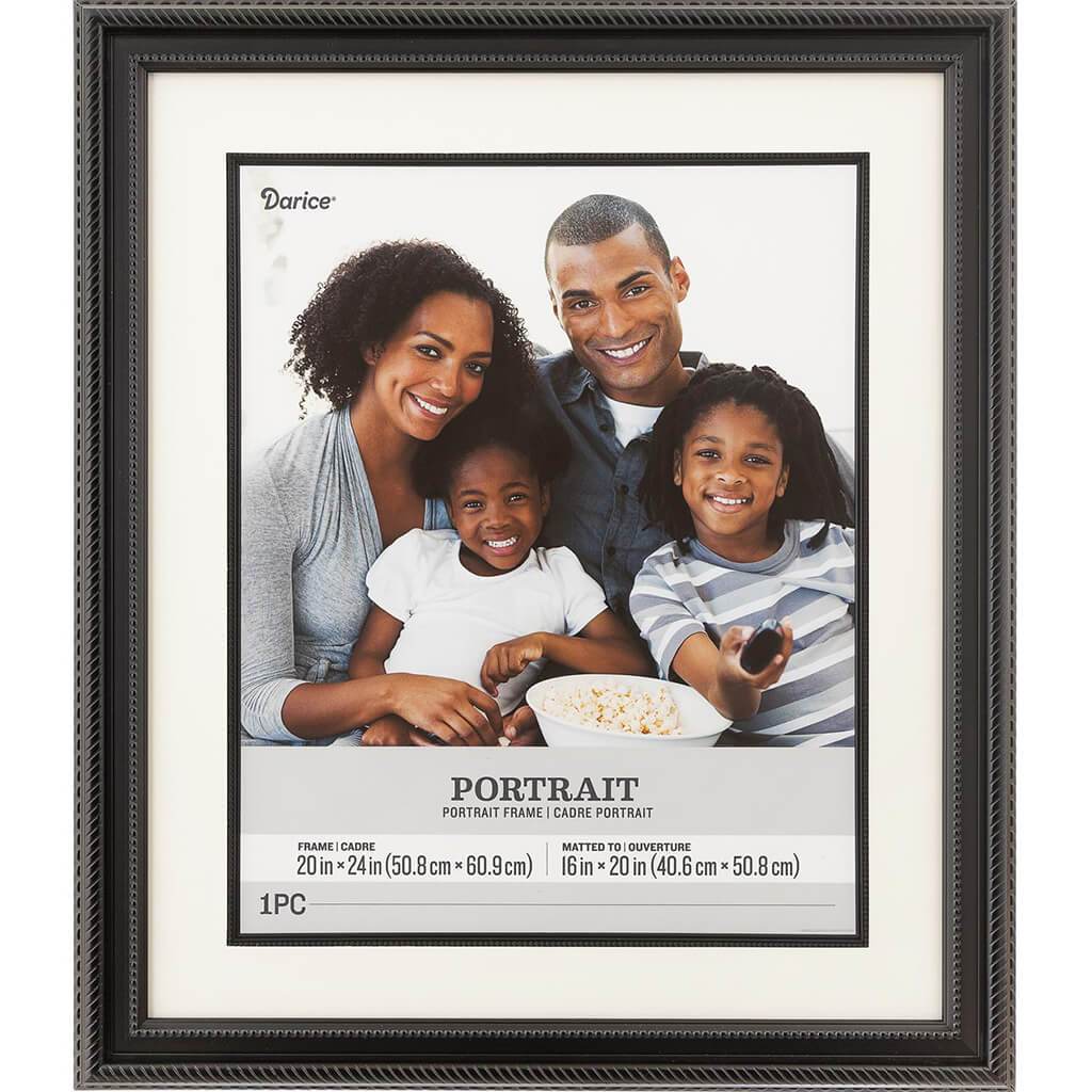 20 x 24 Portrait Picture Frame: Black, 24 x 27.5 inches