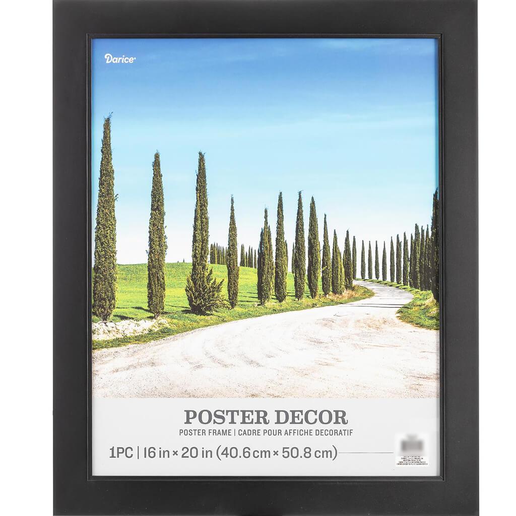 16 x 20 Poster Frame: Black, 19.25 x 23.25 inches