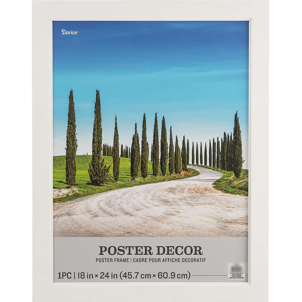 18 x 24 Poster Frame: White, 21.25 x 27.25 inches