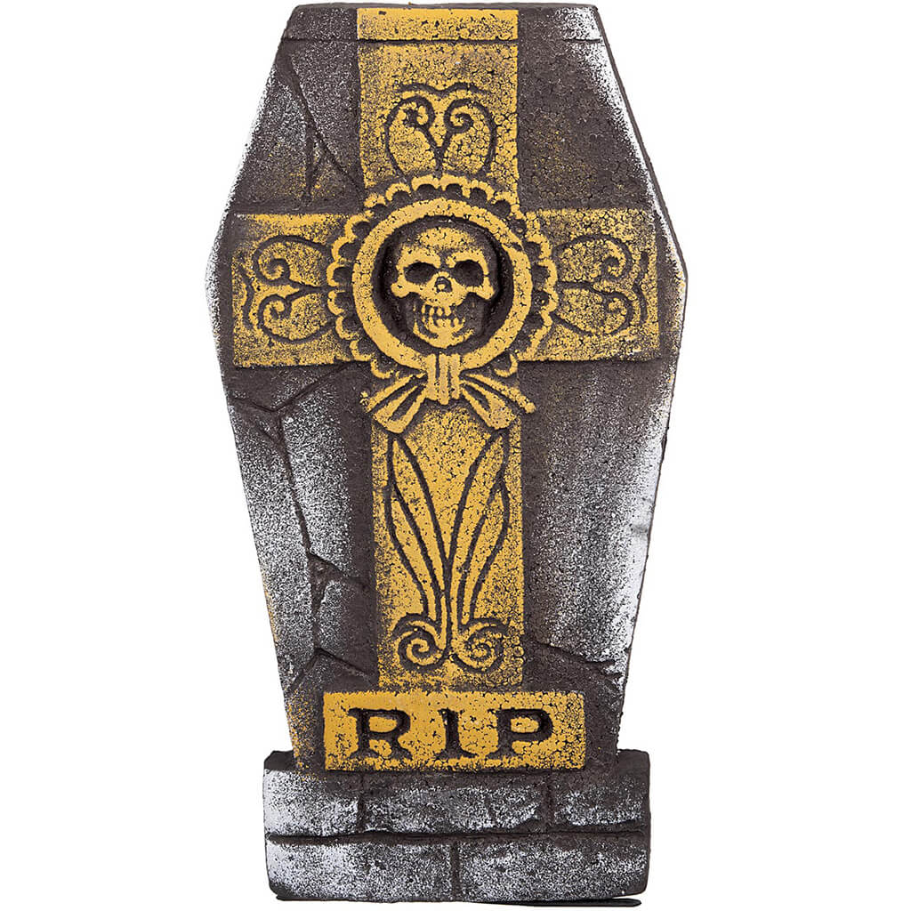 Skull Cross Tombstone 9.25 x 14.5in