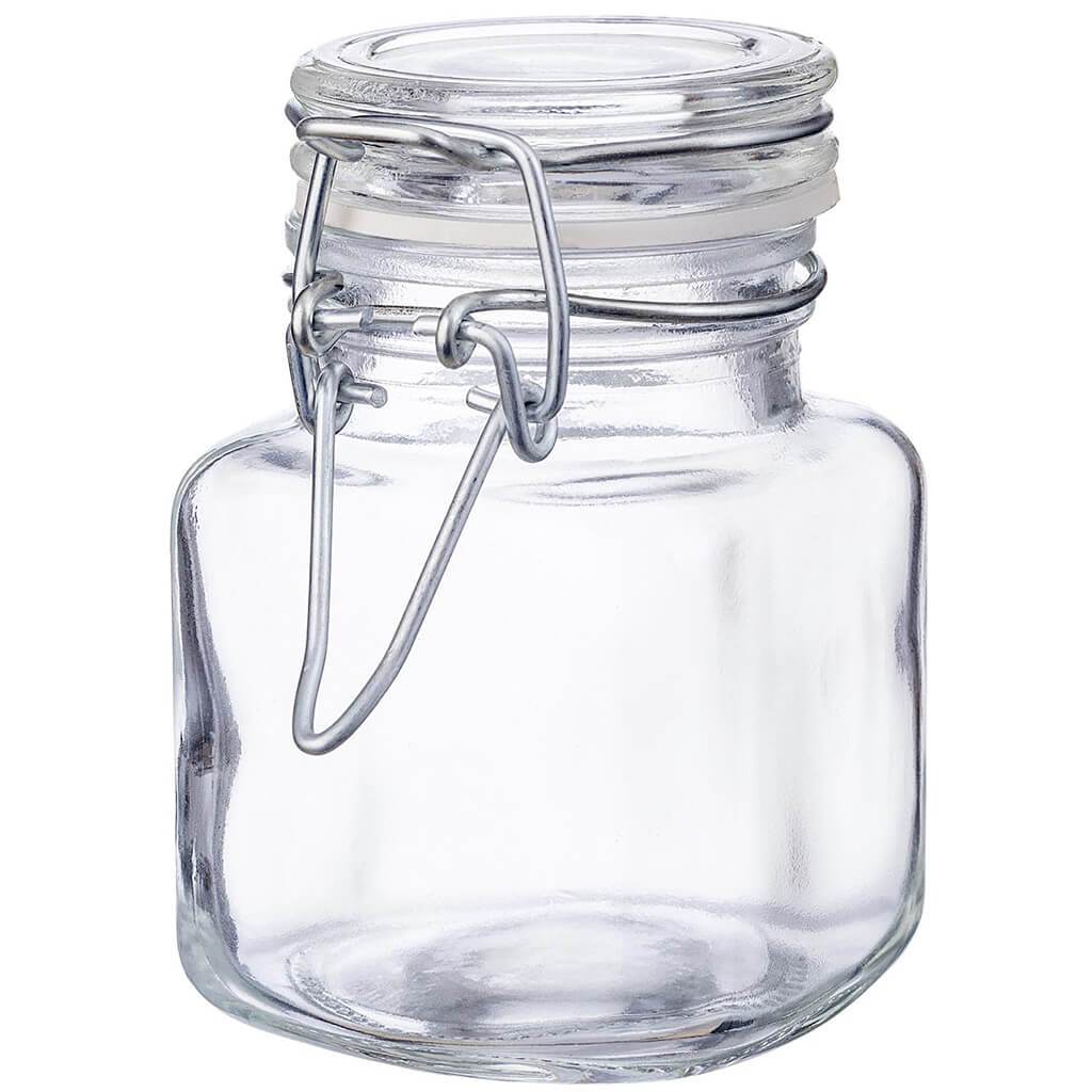 Glass Square Apothecary Jar, 5in