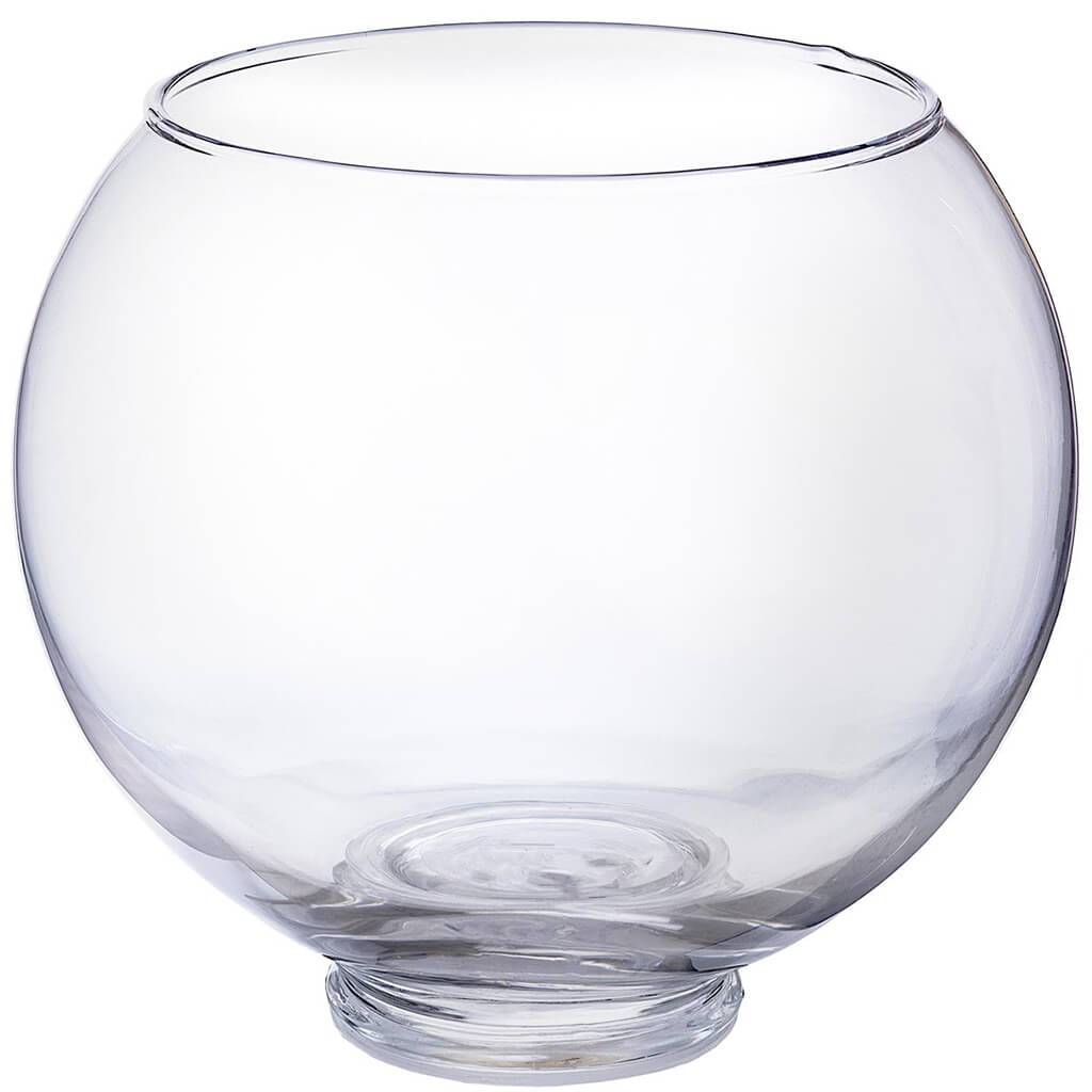 Decorative Clear Glass Bowl, 6in