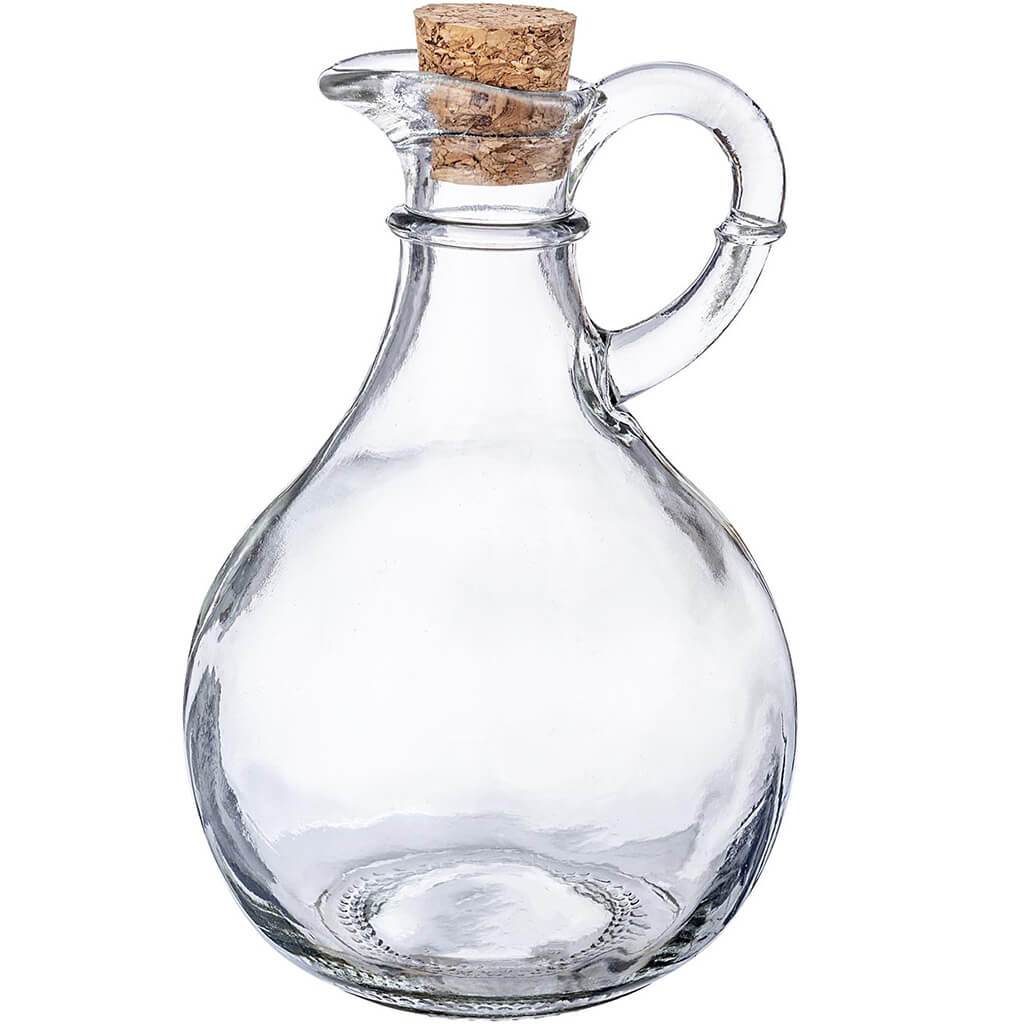 Mini Glass Oil Pitcher with Cork, 11oz