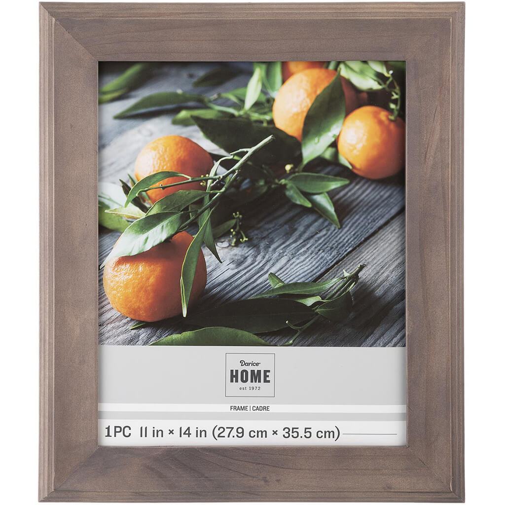 Frame: Wood, Gray, 11 x 14 inches