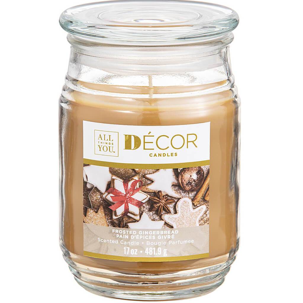 Decor Candle Frosted Gingerbread, 17oz