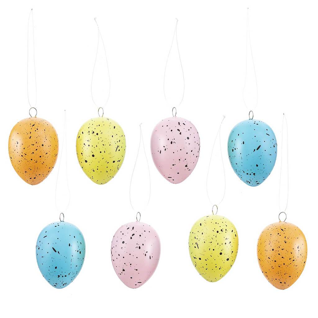 Speckled Decorative Eggs, Set of 8