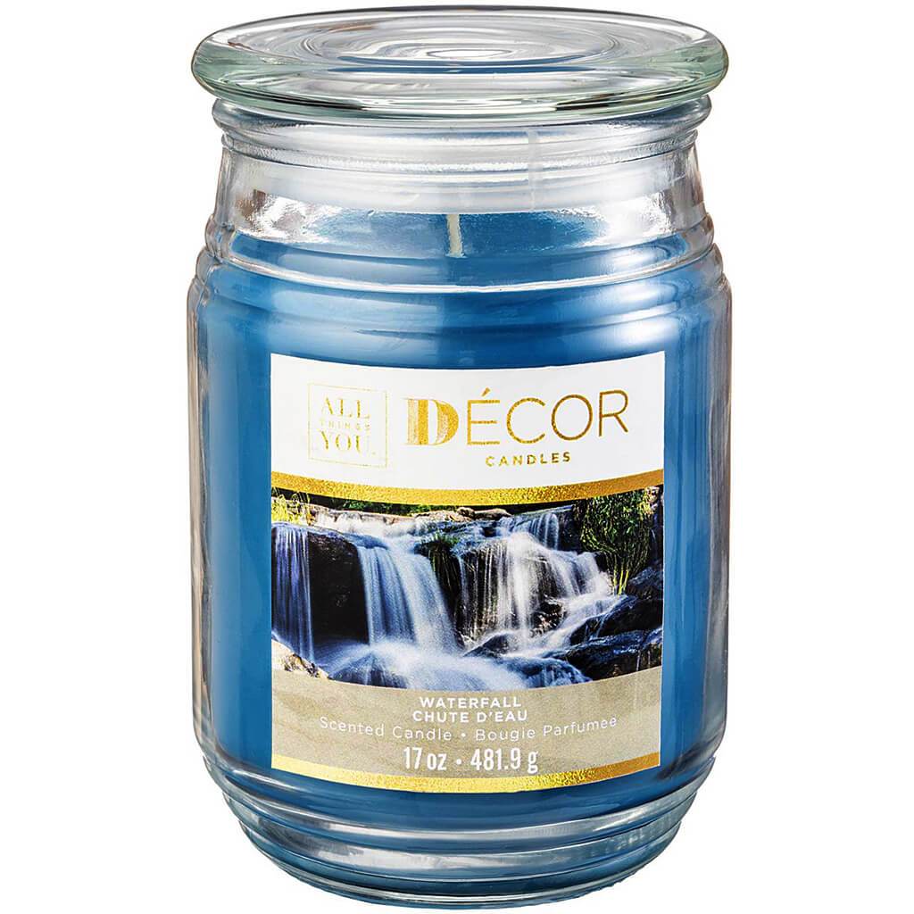 Decor Candle Jar Waterfall, 17oz