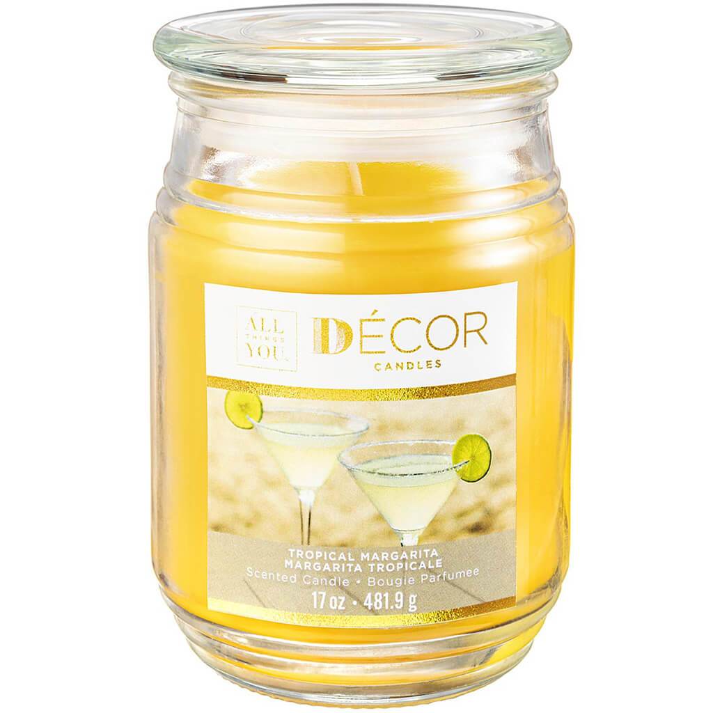 Decor Candle Jar Tropical Margarita, 17oz