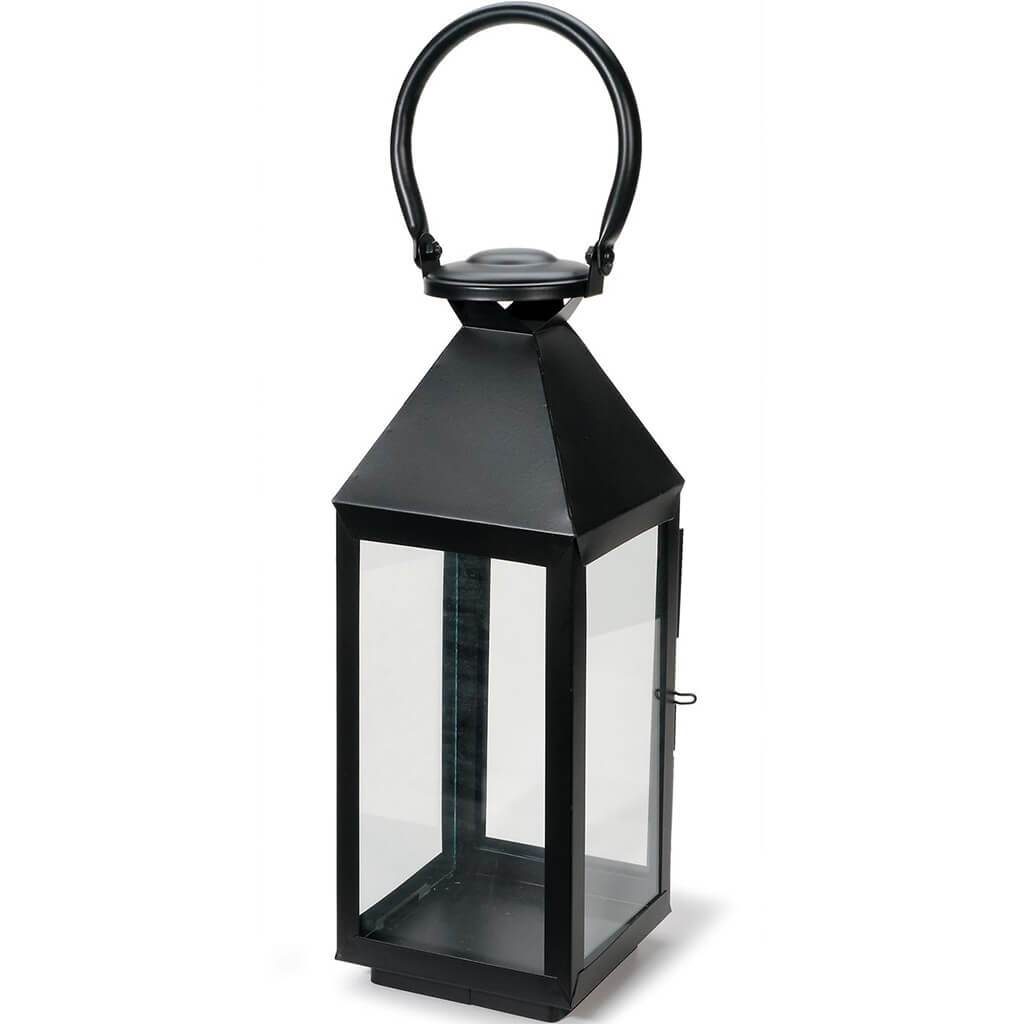 Metal Lantern Black, 6in X 17.1in