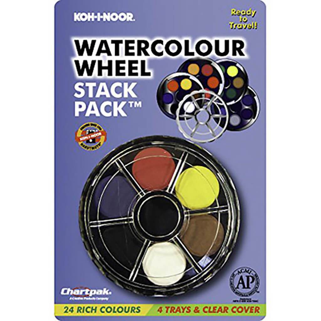 Watercolor Wheel Stack Pack 24 Colors