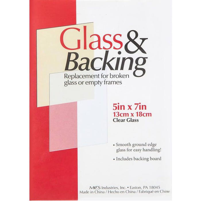 Glass & Backing Picture Frame Replacement Glass: 5 x 7 inches