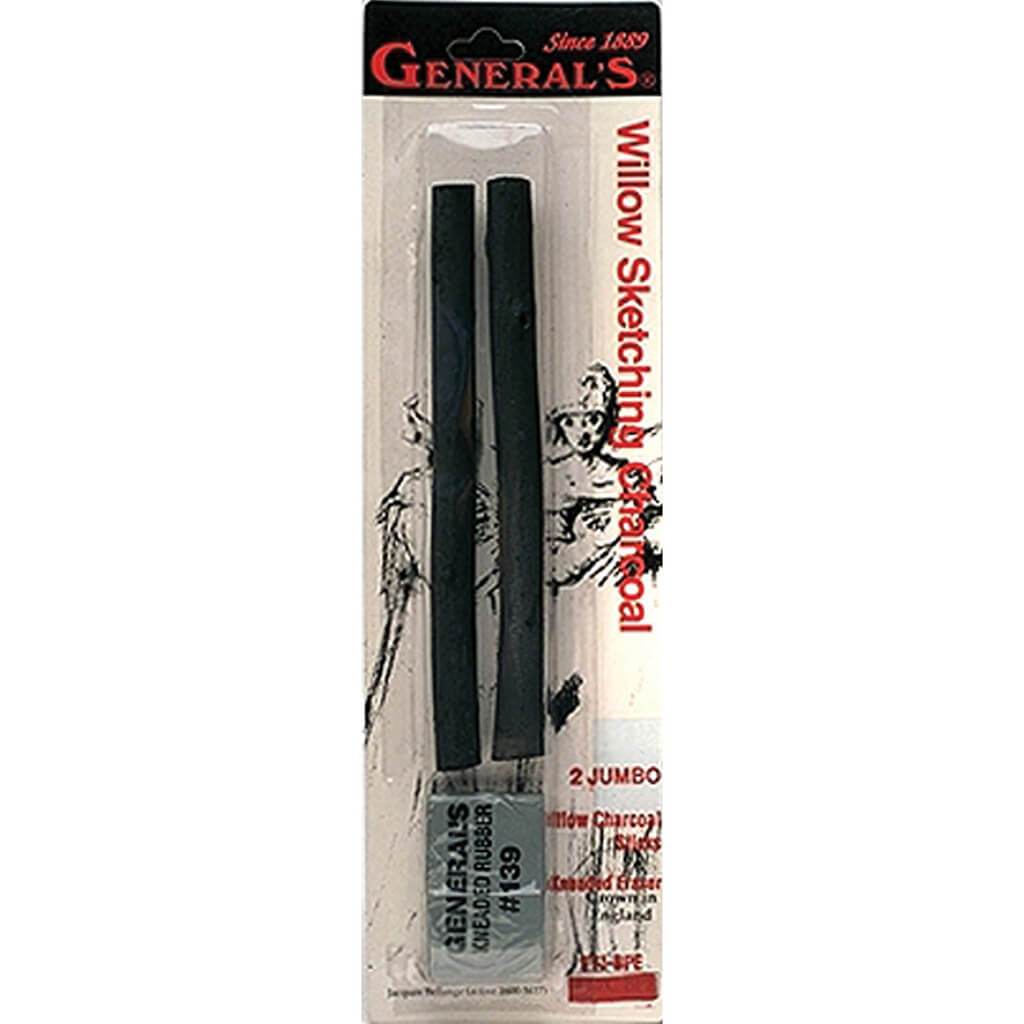 Jumbo Willow Charcoal with a Kneaded Eraser