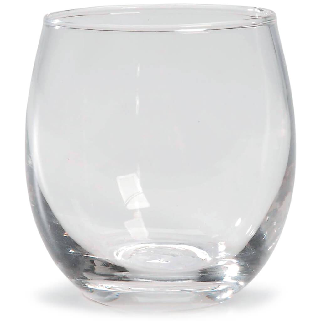 Roly Poly Glass Votive Candle Holder, Clear, 6in