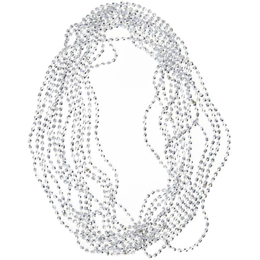 Silver Necklace Facteted 6mm X 33in