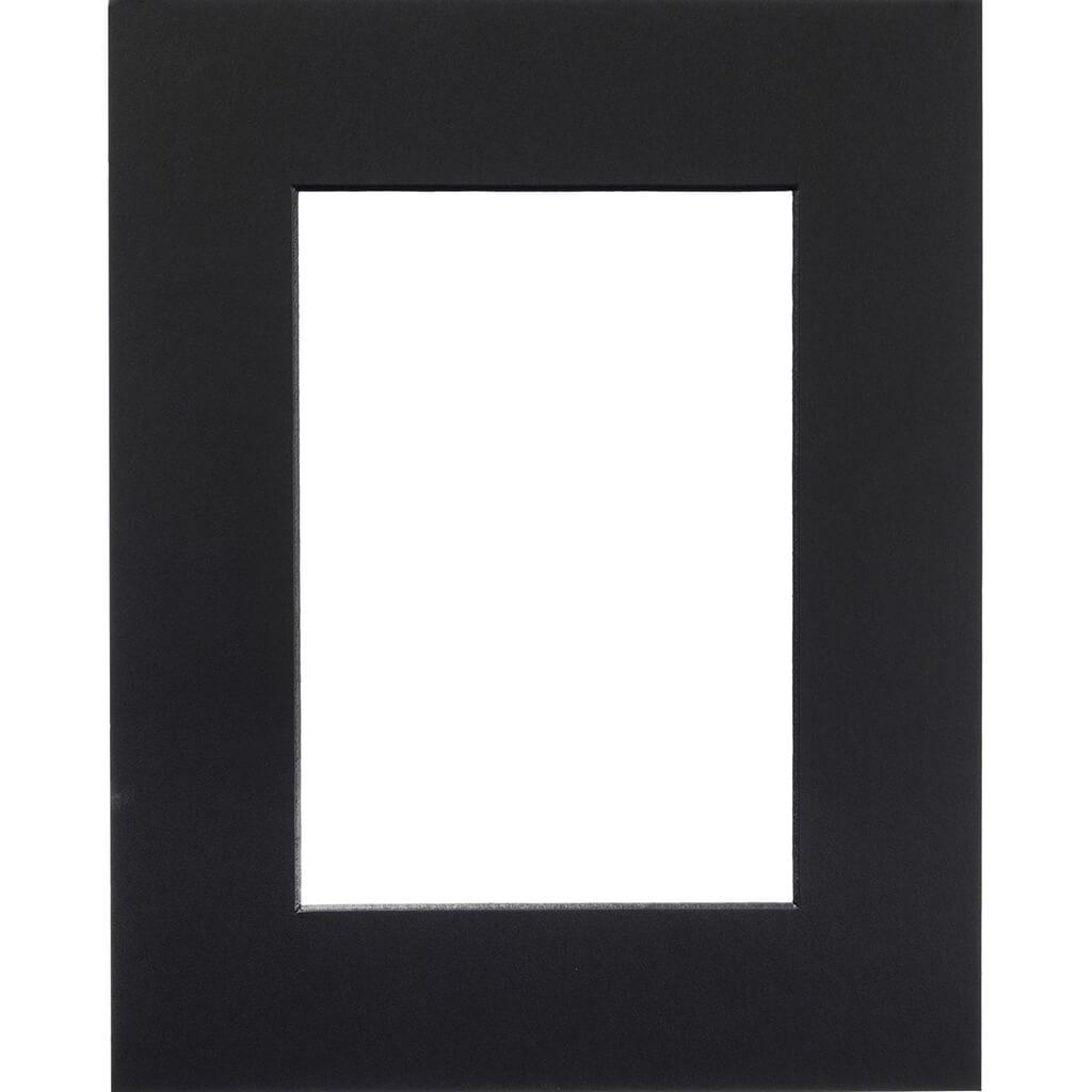 8 x 10 Black Core Picture Frame Mat with 4.5 x 6.5 inch Opening