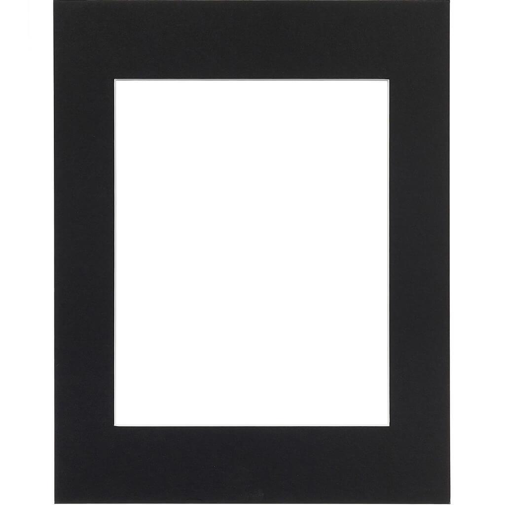 11x14 Black Picture Frame Mat with 7.5 x 9.5 inch Opening