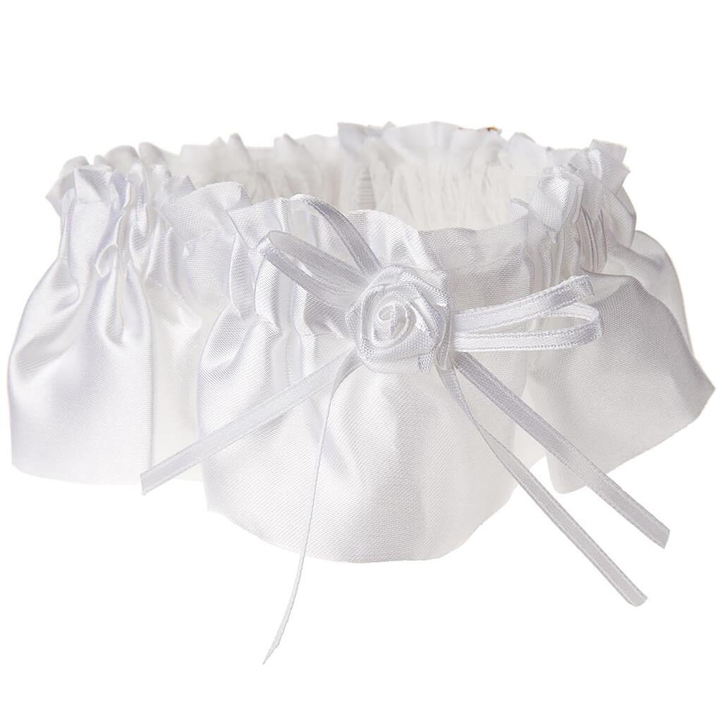 White Satin Garter