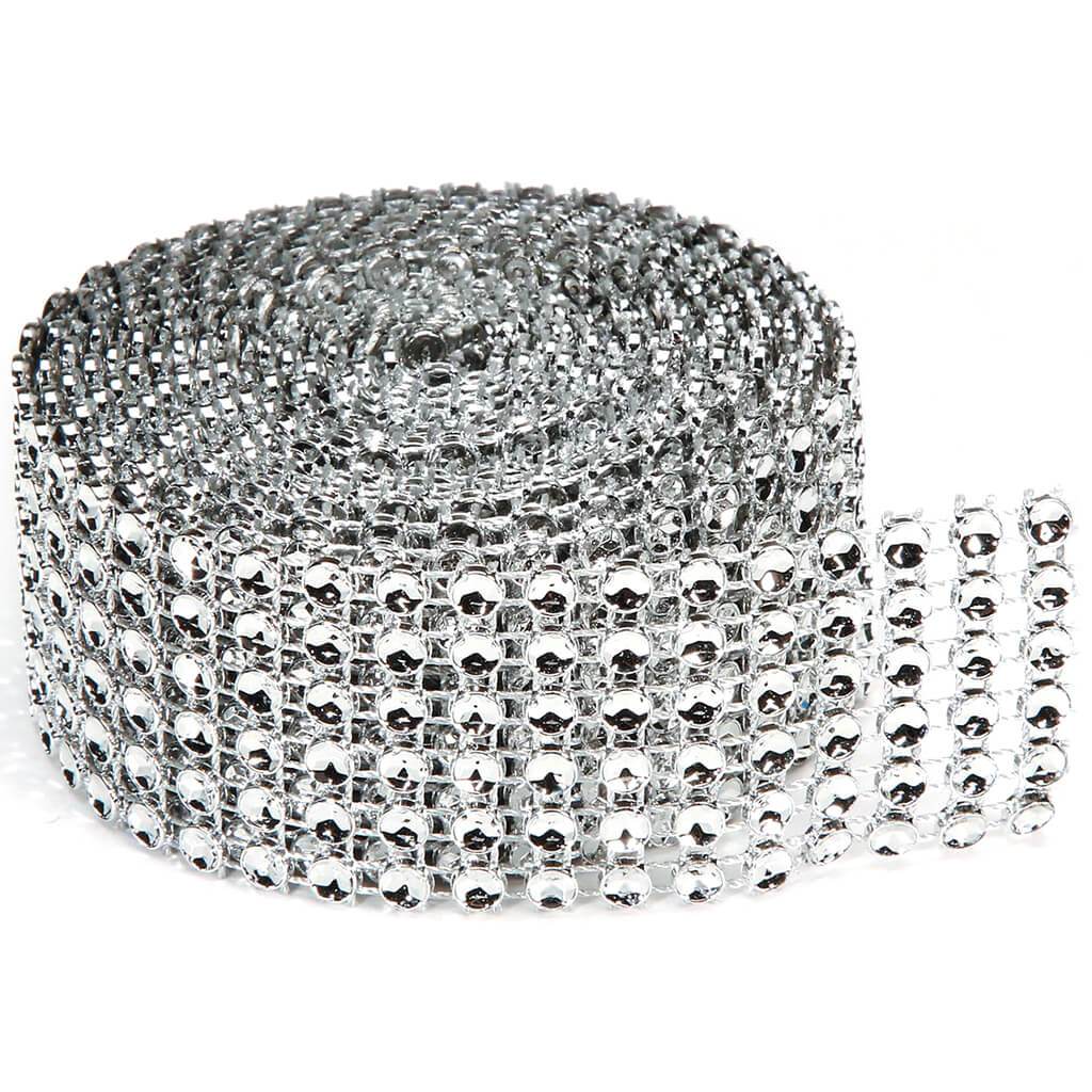 Bling on a Roll 6 Row 4mm x 2yd Silver