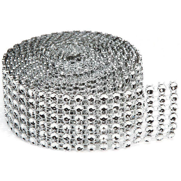 Bling on a Roll 6 Row 4mm x 2yd Silver