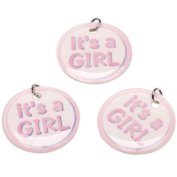 It?s a Girl Charm Circles, 12pc