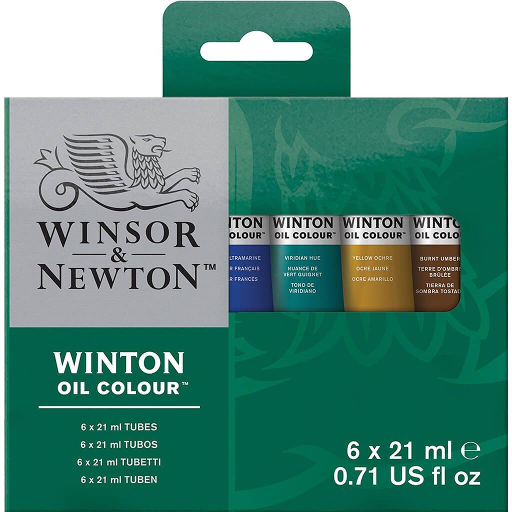 Winsor &amp; Newton Intro Oil Paint Set 6 21ml Tubes