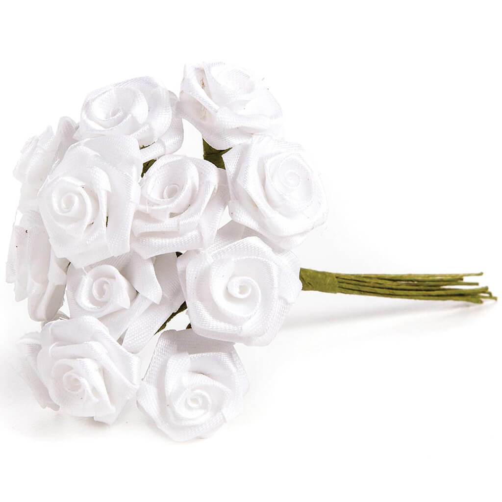 Satin Ribbon Rose Bunch