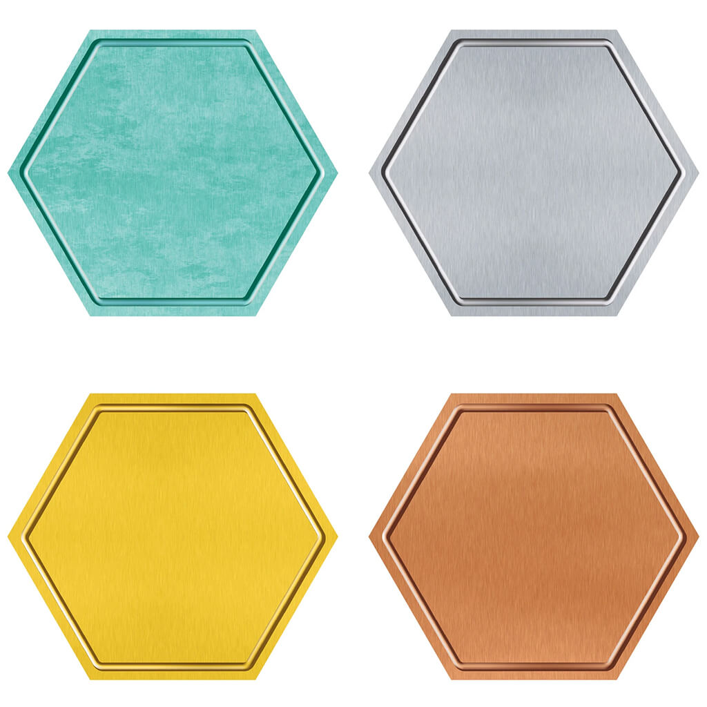 I Love Metal Hexagons Classic Accents Variety Pack