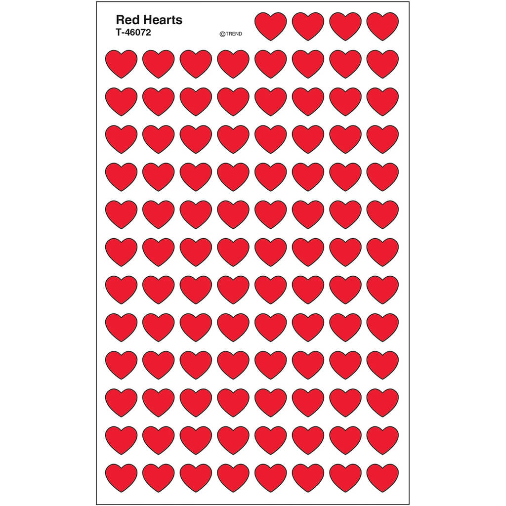 Red Hearts superShapes Stickers