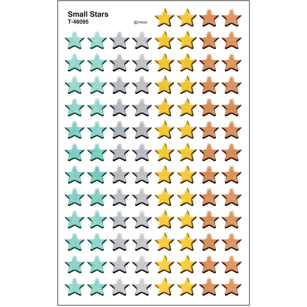 I Love Metal Small Stars Supershapes Stickers