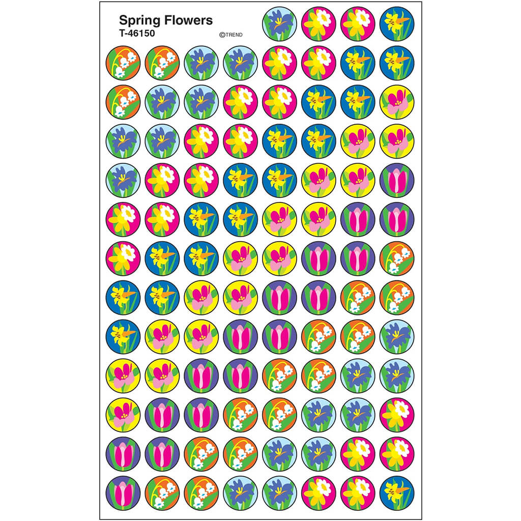 Spring Flowers SuperSpots Stickers