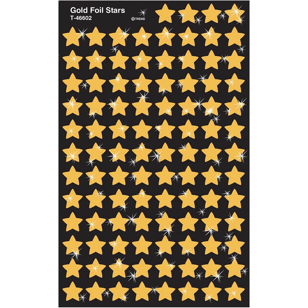 Gold Stars superShapes Foil Stickers