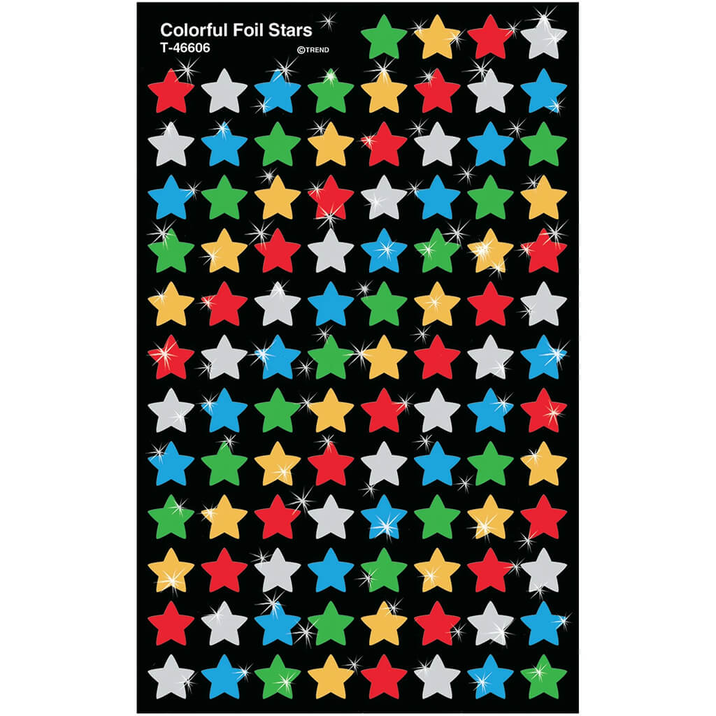 Colorful Stars superShapes Foil Stickers